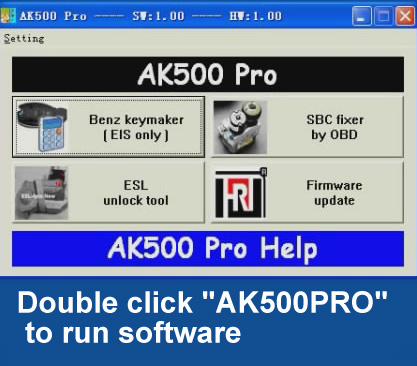 AK500 function menu