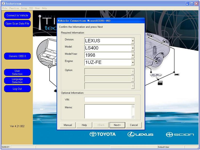 Toyota TIS Software Display 1