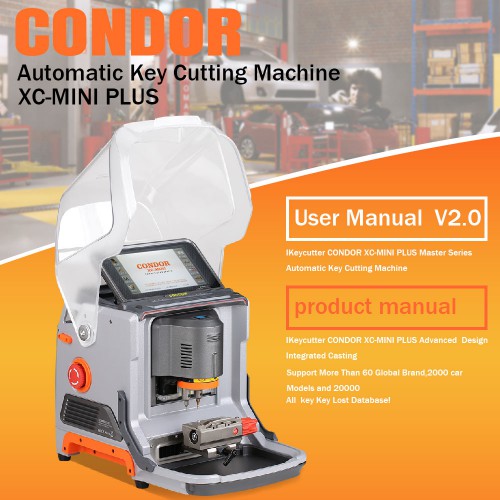 [UK/EU Ship] Xhorse Condor XC-Mini Plus Condor XC-MINI II Key Cutting Machine Bluetooth 3 Years Warranty