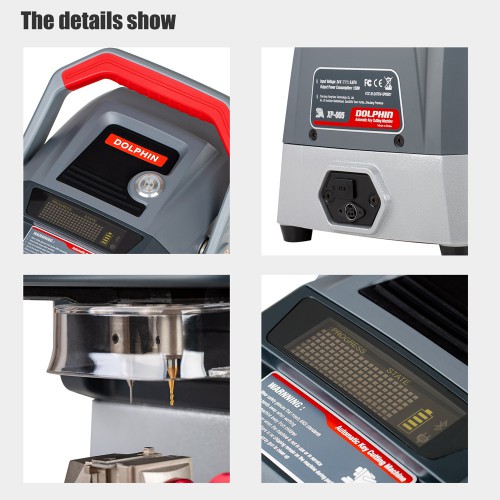 Xhorse Dolphin XP-005 Automatic Key Cutting Machine for All Key Lost with Built-in Battery Works on Mobile Phone APP