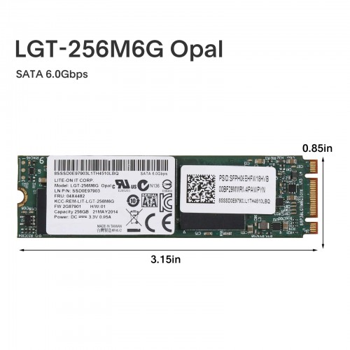M.2 SATA SSD 256G With Two Notches