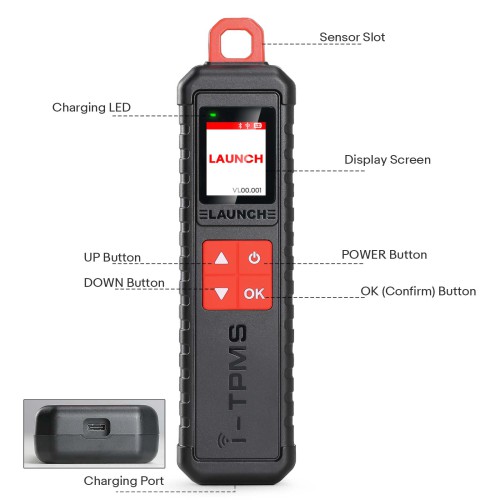 [No Tax] 2024 Launch i-TPMS Handheld TPMS Service Tool Can be Binded with X-431 Scanner and the i-TPMS APP Supports All 315/433MHz Sensors