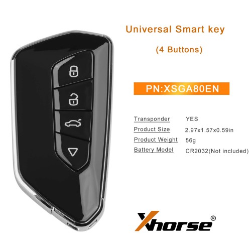 XHORSE XSGA80EN XM38 Series Universal Smart Key 5pcs a lot