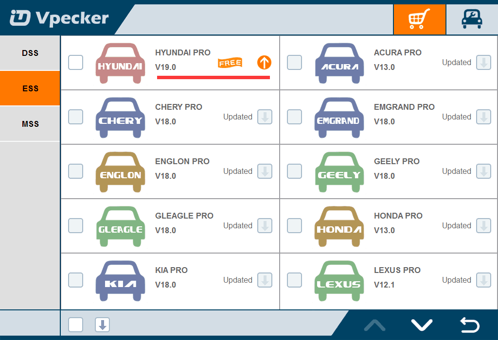 Vpecker Easydiag HyundaiPRO System Update to V19.0