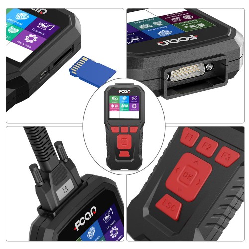 FCAR F-50R Auto Scanner Fault Code Reader for Diesel Heavy Duty Truck Full Set Diagnostic Tool