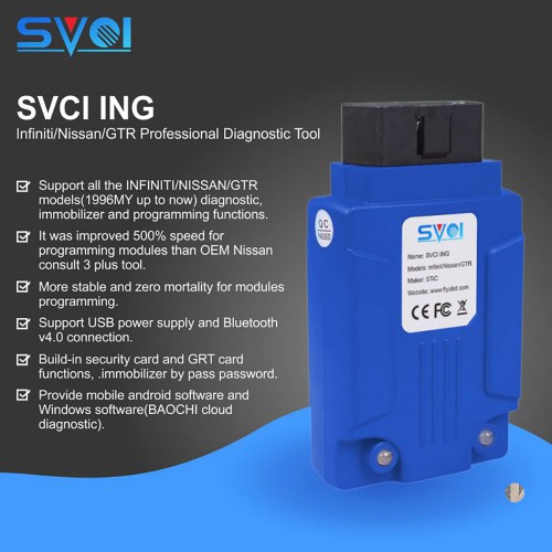 [UK/EU Ship] SVCI ING infiniti/Nissan/GTR Professional Diagnostic Tool with IMMO and Programming Function