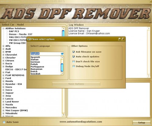 Professional DPF+EGR REMOVER 3.0 Lambda Hotstart Flap,O2, DTC 2 Software Full 2017.5 version