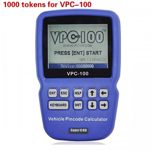 1000 Tokens Add for VPC-100 Vehicle PinCode Calculator