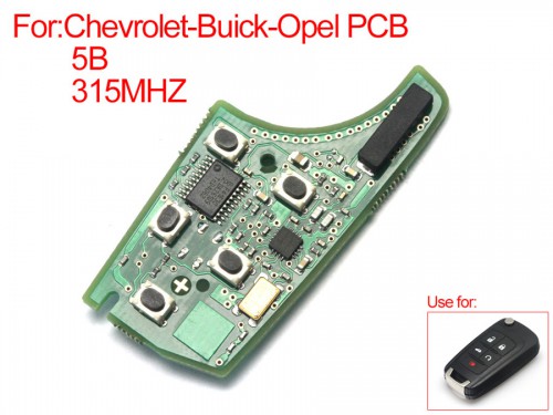 PCB 5 Button 315MHZ For Chevrolet Buick Opel