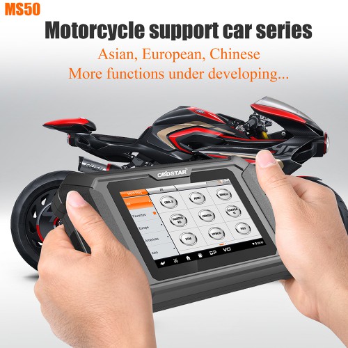 5% OFF AUTO OBDSTAR MS50 Motorcycle Scanner Motorbike Diagnostic Key Programming and ECU Remap Tool Free Update Online