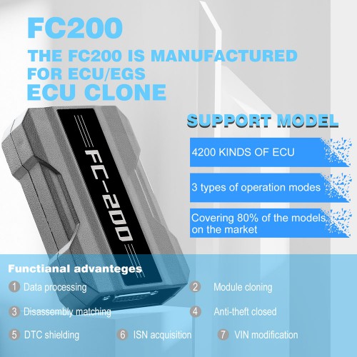 Newest V1.1.6.0 CG FC200 ECU Programmer Full Version Support 4200 ECUs and 3 Operating Modes Upgrade of AT200