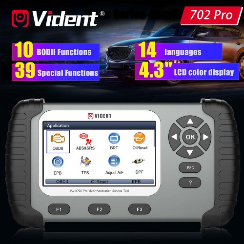 [UK/EU Ship] VIDENT iAuto702 Pro ABS/SRS OBD2 Scan Tool with 39 Special Functions Free Update Online
