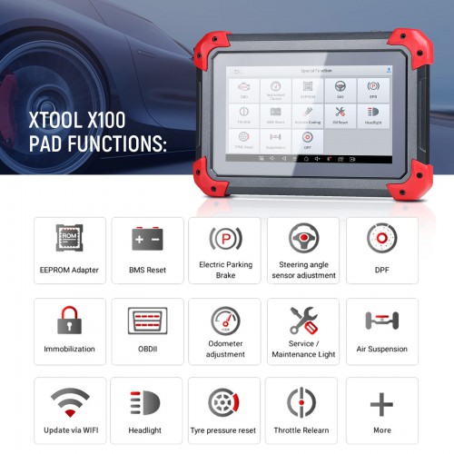 [UK/EU Ship] XTOOL X100 PAD Auto Car Key Programmer And Odometer Adjustment Tool