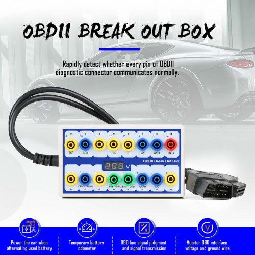 [UK Ship] VXScan OBDII Protocol Detector & Break Out Box