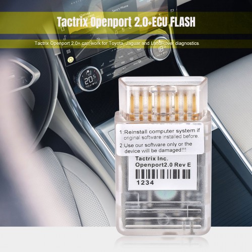 [2022 Full Chip Version] Tactrix Openport 2.0+ECUFLASH ECU Flash Cable J2534 for Toyota Ford Mazda JLR Subaru Mitsubishi Supports WIN10