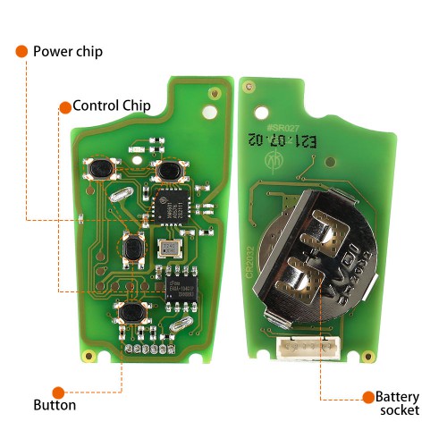 Xhorse XKAU02EN Wire Remote Filp Key for Audi Type 3+Panic 5pcs/lot