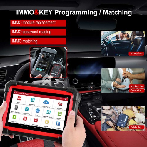[2 Years Update] Launch X431 IMMO Elite Key Programmer Car Immobilizer Programming Tools All System Diagnostic Scanner with 39 Reset Service