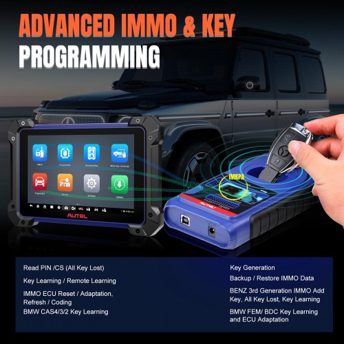 Autel MaxiIM IM608 II (IM608 PRO II/IM608S I) Automotive All-In-One Key Programming Tool Support All Key Lost Get 2pcs Watches