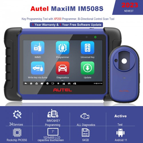 Autel MaxiIM IM508S Key Programming Tool with XP200 Programmer All System Diagnostics Get Extra OTOFIX Smart Key