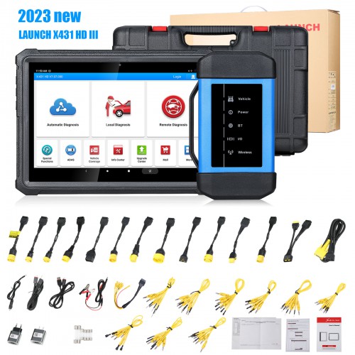 [1 Year free Update Online ] Launch X431 V+ Pro3 Diagnostic Tool with HD III Module for Heavy Duty Truck Support