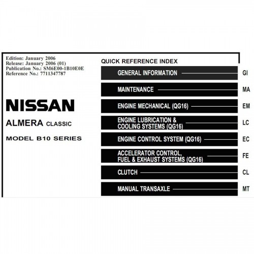 Nissan Repair Manuals