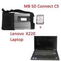 V2022.3 Xentry MB SD Connect C5 WiFi Diagnostic Tool with 4GB Lenovo X220 I5 Laptop Software Pre-installed and Activated Directly to Use