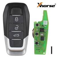 Xhorse XKFEF5EN Universal Remote Key FA.LL Type Wired Folding Key 3 Buttons Bright Black 5pcs a lot