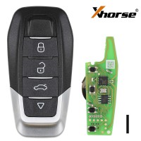 Xhorse XKFEF6EN Universal Remote Key FA.LL Type Wired Folding Key 4 Buttons Bright Black 5pcs a lot
