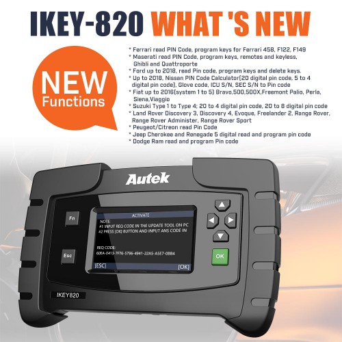 Original Autek IKey820 Key Programmer Universal Car OBD Key Programmer with Free Token