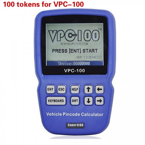 100 Tokens Add for VPC-100 Vehicle PinCode Calculator