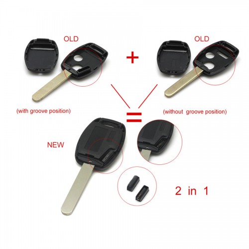 Remote Key Shell 3 Button for Honda with paper sticker 5cps/lot