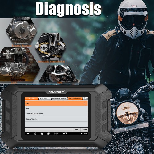2022 OBDSTAR MS50 Motorcycle Scanner Motorbike Diagnostic Key Programming and ECU Remap Tool Free Update Online
