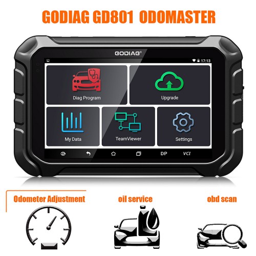[UK Ship]GODIAG GD801 ODOMaster 7 inch Tablet OBDII Odometer Correction Tool One Year Free Update Online