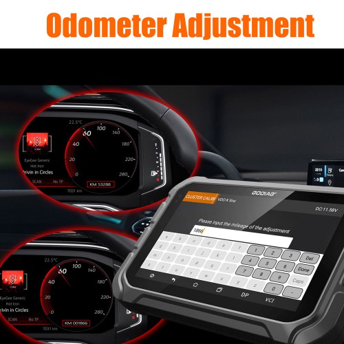 [UK Ship]GODIAG GD801 ODOMaster 7 inch Tablet OBDII Odometer Correction Tool One Year Free Update Online