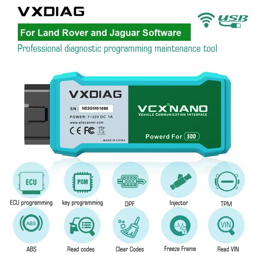 [UK Ship] WIFI version VXDIAG VCX NANO for Land Rover and Jaguar Software V160