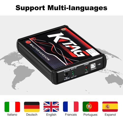 [No Tax] KTAG 7.020 EU Online Version SW V2.25 No Token Limited Support Full Protocols with Red PCB