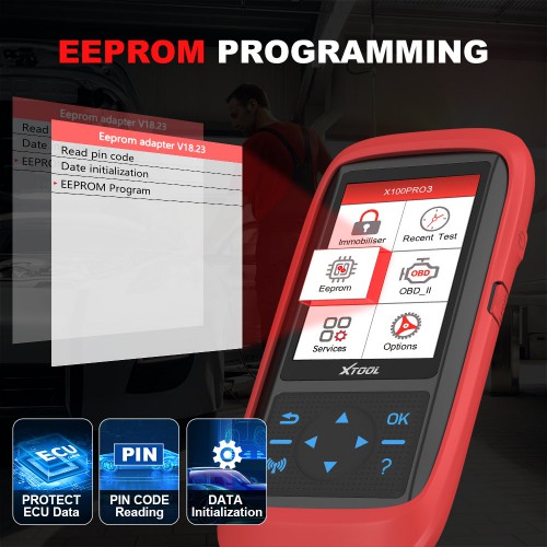 XTOOL X100 PRO3 Professional Car Key Programmer with Lifetime Free Update Online