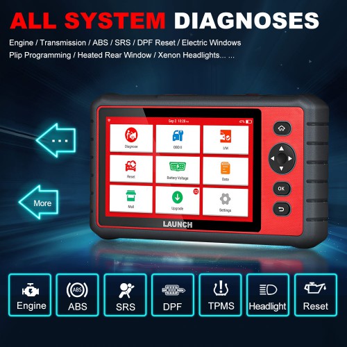[UK Ship] LAUNCH X431 CRP909E OBD2 Car Full System Diagnostic Tool with 15 Reset Service Functions with Lifetime Free Update