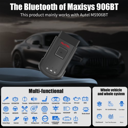 [EU Ship]  Autel MaxiSYS-VCI 100 Compact Bluetooth Vehicle Communication Interface MaxiVCI V100 for Autel MS906BT/ MK908P/ Elite/ MS908