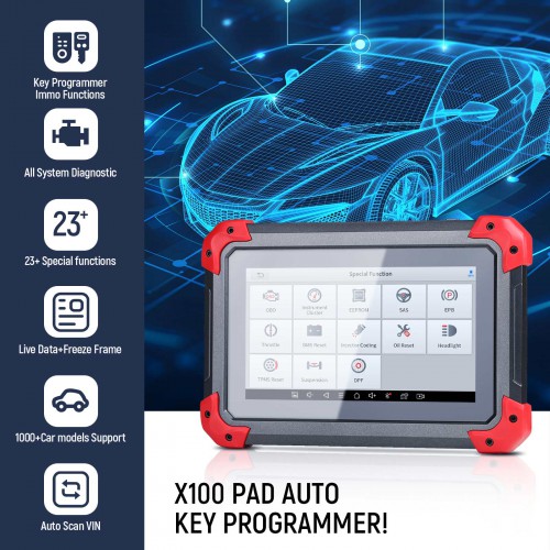 XTOOL X100 PAD X-100 Auto Car Key Programmer with Built-in VCI Supports Oil Reset and Odometer Correction