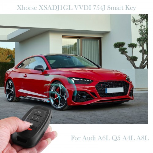 [2023 New Version] Xhorse XSADJ1GL VVDI 754J Smart Key PCB for Audi 315MHZ 433MHz 868MHz Used with VVDI KEY Tool Plus VVDI2 VVDI Prog