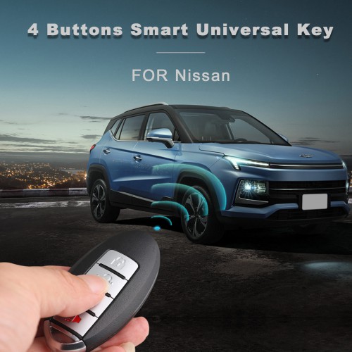 AUTEL IKEYNS004AL Nissan 4 Buttons Universal Smart Key (Trunk/ Panic) 5pcs/lot