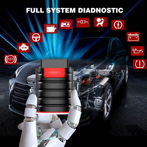 1 Year Free Update THINKCAR Thinkdiag Full System OBD2 Diagnostic Tool with All Brands License Supports Bluetooth iOS Android