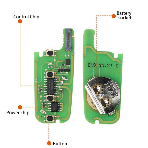 [UK Ship]XHORSE XEFO01EN Super Remote Key Ford Style Flip 4 Buttons Built-in Super Chip 5pcs/lot