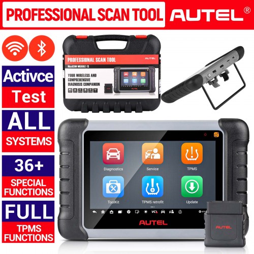 Autel MaxiCOM MK808S-TS TPMS Scanner Complete TPMS Check/Activate/Relearn Services MX-Sensors Programming Full Systems Diagnostic Active Test