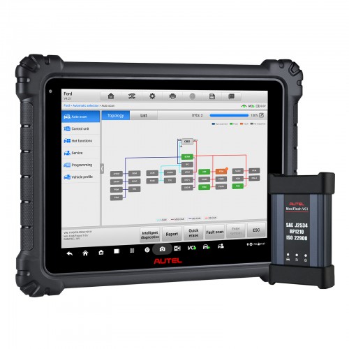 Autel MaxiCOM Ultra Lite Intelligent Diagnostic Support Topology Mapping and Guided Functions with Free MaxiVideo MV108