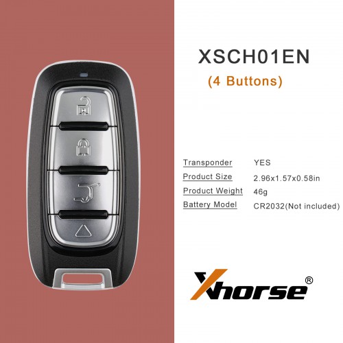 XHORSE XSCH01EN KE.LSL Style XM38 Universal Smart Key 5 PCS a Lot