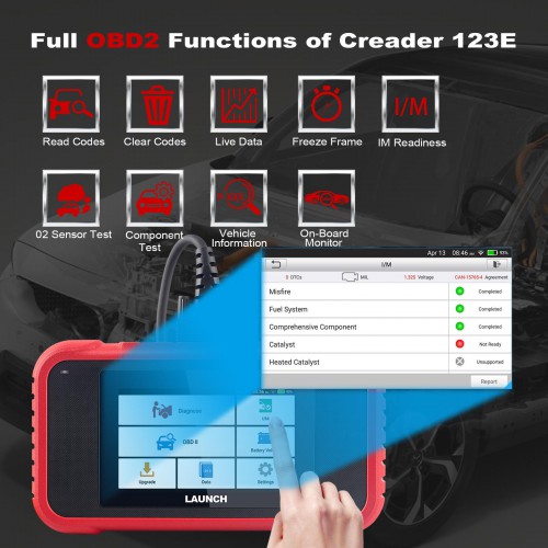 2023 Launch CRP123E OBD2 Code Reader Diagnostic Supports Engine ABS Airbag SRS Transmission Lifetime Free Update