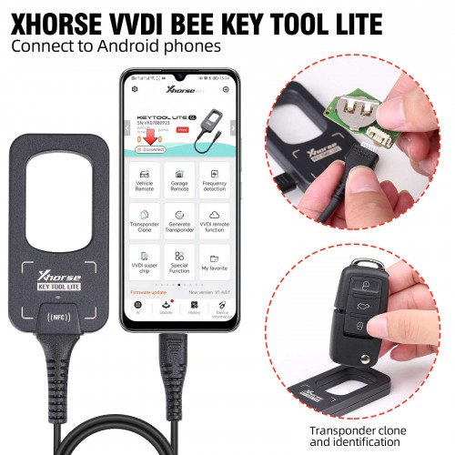 Xhorse VVDI BEE Key Tool Lite with 6pcs XKB501EN Wire Remotes Free Shipping