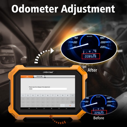 OBDSTAR X300 DP Plus X300 PAD2 C Package Full Version 8inch Tablet with Free FCA 12+8 Universal Adapter +Toyota Key Simulator + NISSAN-40 BCM Cable